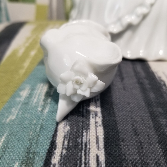 Lady Cat Tea Pot In Fancy Dress With Ruffle Details Victorian Style Cottage Core - Picture 10 of 14